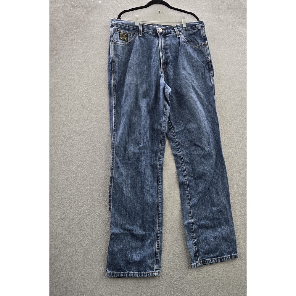 Cinch Men Jeans 38X38‎ Blue Denim Green Label Relaxed Tapered 34" Inseam